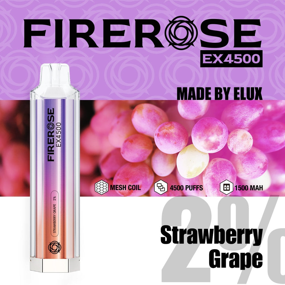 Elux FireRose EX4500 Puffs Disposable Vape Device - Any 3 for £27
