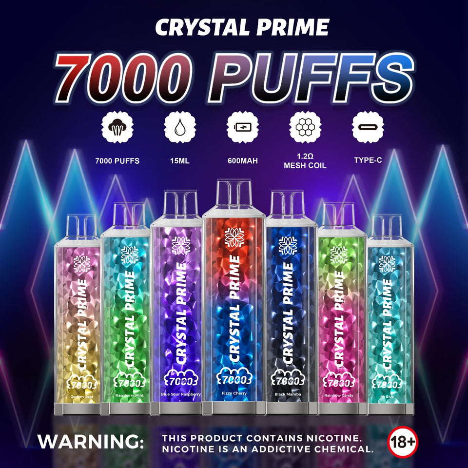 Crystal Prime 7000 Disposable Vape Bar  - Any 2 for £24