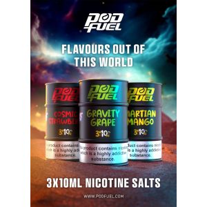 POD FUEL TIN 3x NIC SALTS 