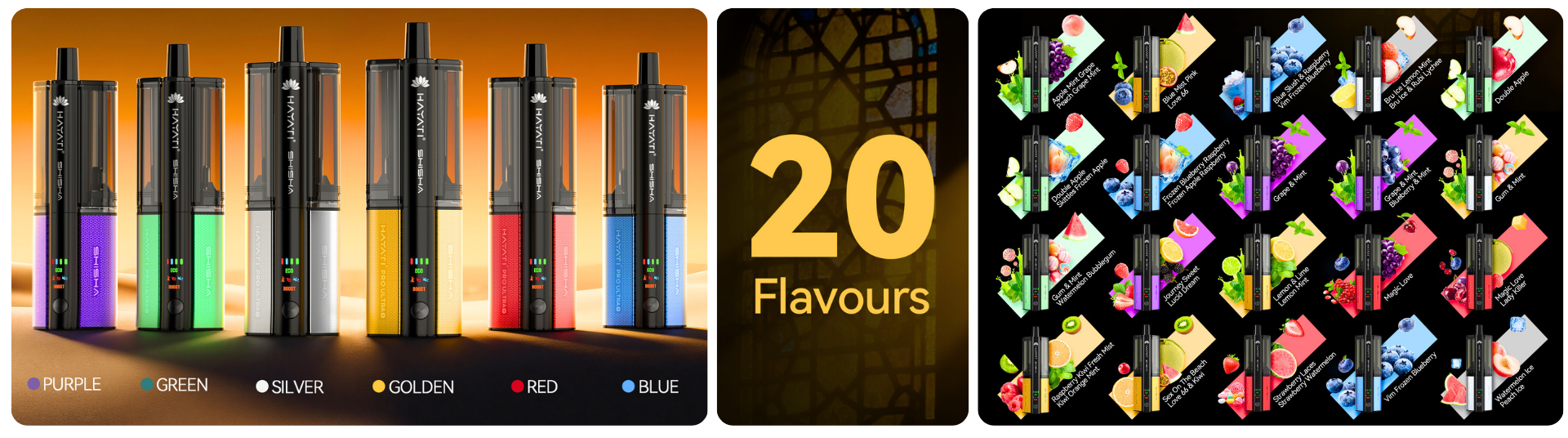 Top-Selling Hayati Pro Ultra Plus Shisha 30K Kit Flavours
