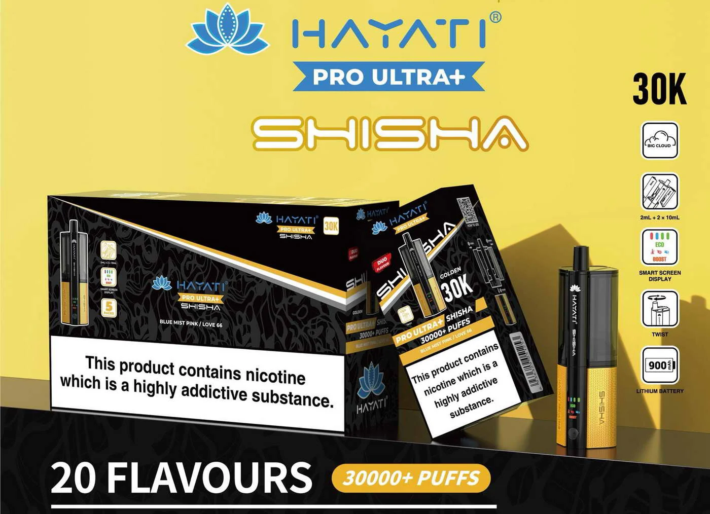 Hayati Pro Ultra Plus Shisha 30K Pods - Premium Vaping