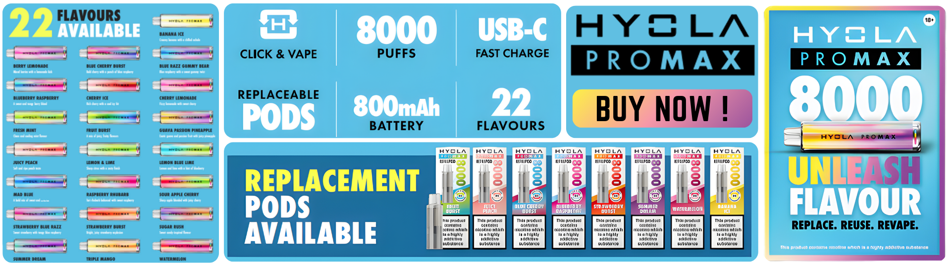 Buy Hyola Pro Max 8000 refill online